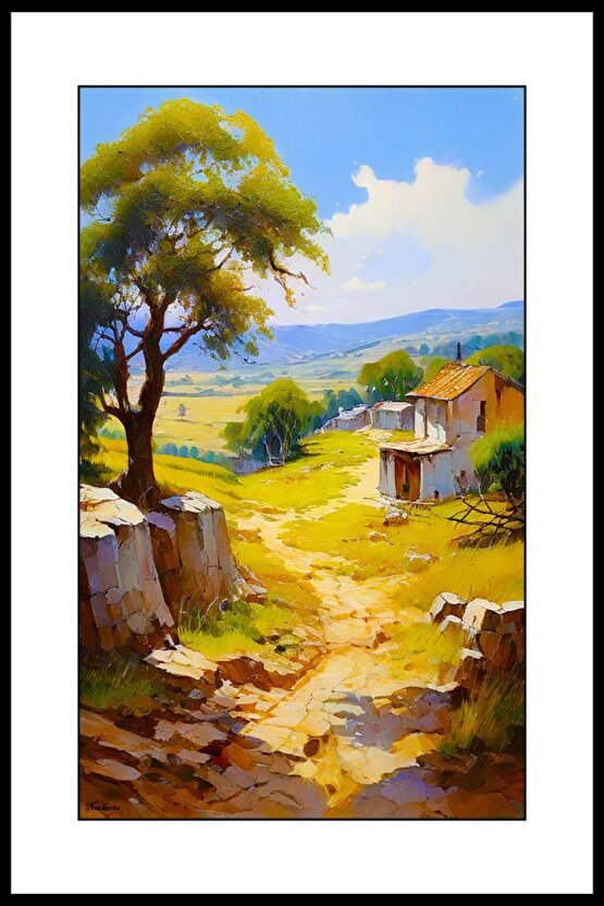 Terkedilmiş Kasaba Digital Art ( ÇERÇEVESİZ - ÇERÇEVE YOKTUR ) ( ULTRA HD ) FOLYO AFİŞ - POSTER