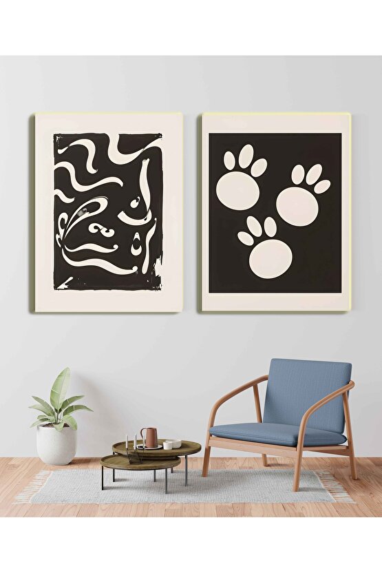 Matisse - Sanat - Soyut - Doğa - Ev - Yaşam ( 2 Li Çerçevesiz ) Poster - Afiş - Tablo NNHT294