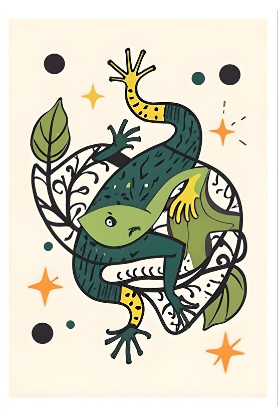 Matisse - Boho - Art Deco - Soyut - Doğa ( 3 lü Çerçevesiz ) Poster - Afiş - Tablo KR2C01136