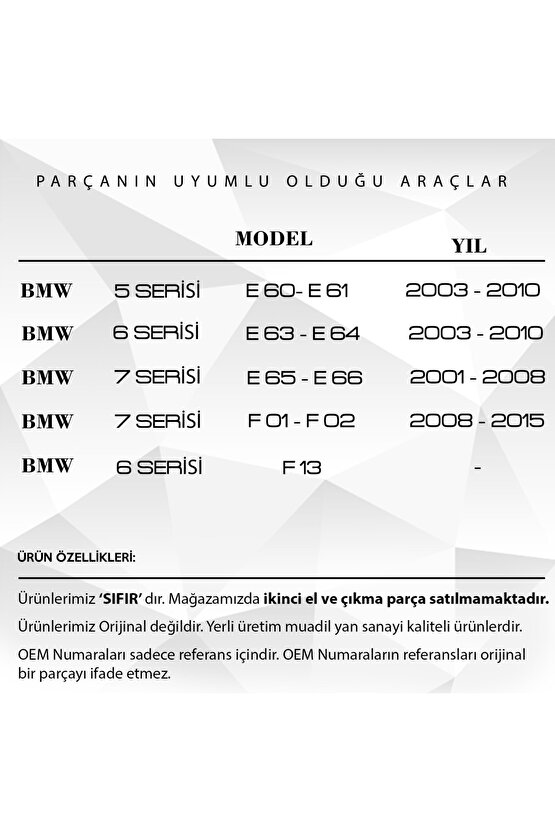 Bmw 7 Serisi E65 E66 Için Kapı Kilit Tamir Seti (sağ Sol Kapı)
