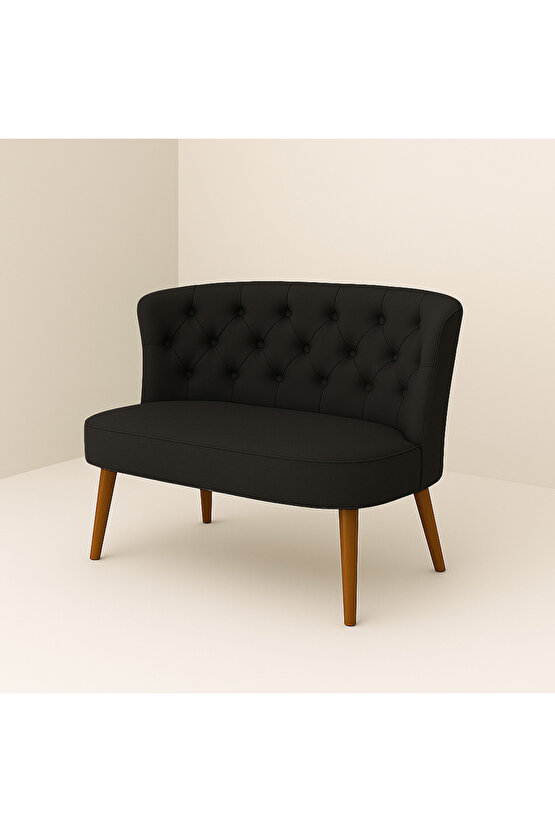 İkili Koltuk Siyah - Çay Seti Koltuk