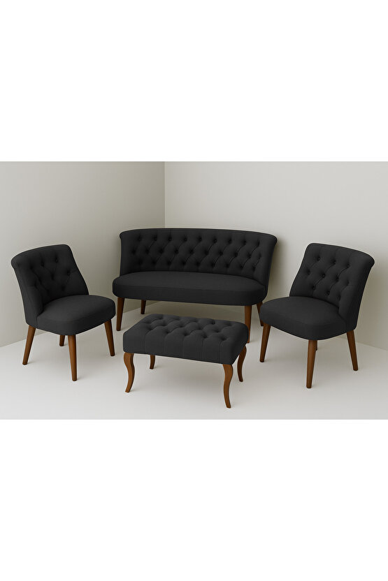 Kutay Çay Seti Koltuk Takımı - Antrasit