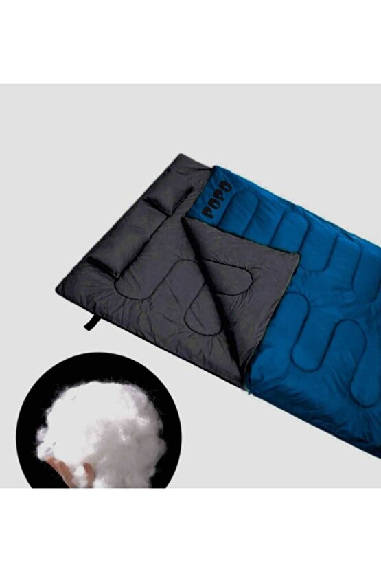 Poppo Çift Kişilik Uyku Tulumu Haki-gri