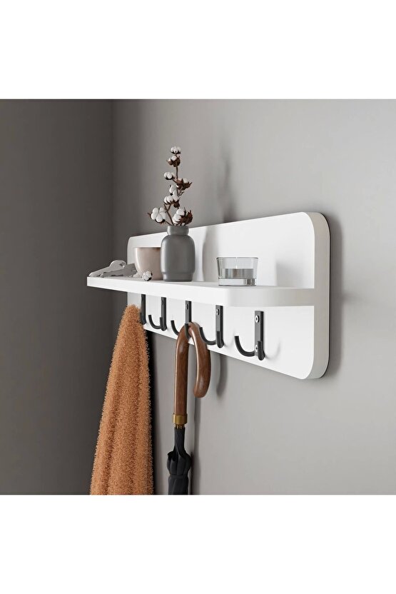 Dekoratif Kavisli Duvar Askılığı Elbise Askılığı 70 Cm