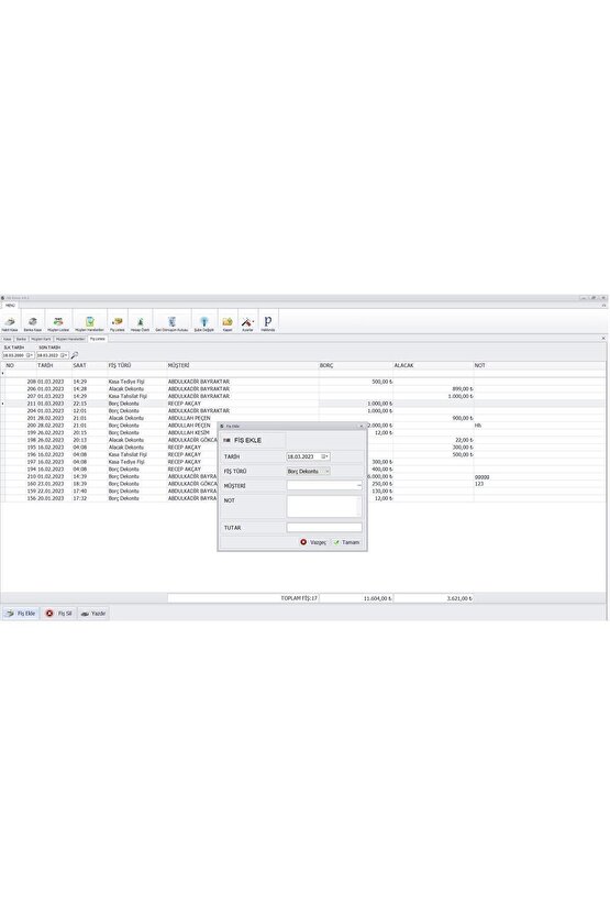 Online Cari Takip Programı