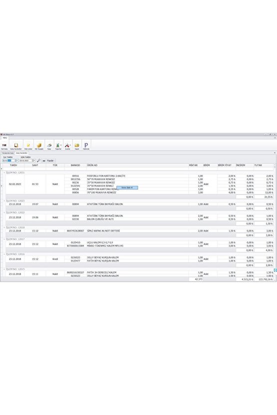 Barkod Satış Sistemi & Market Programı & Satış Programı