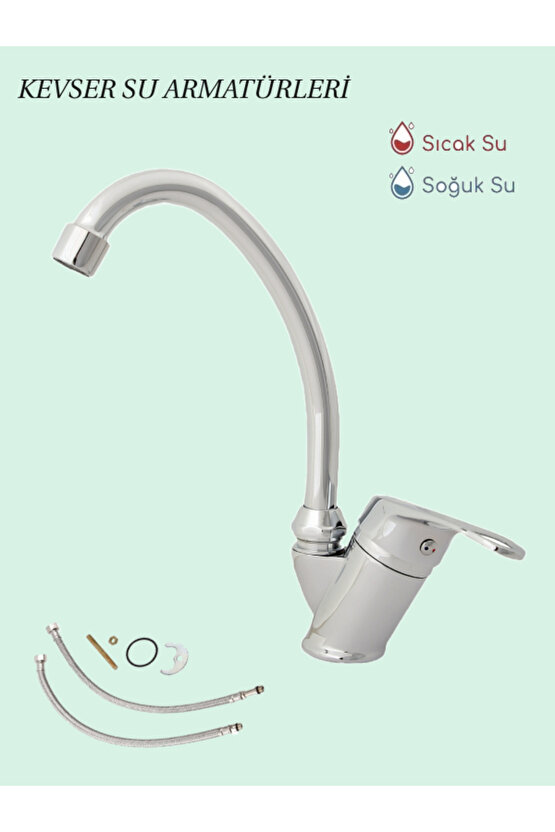 40Lık Kuğu ince Boru lavabo bataryası