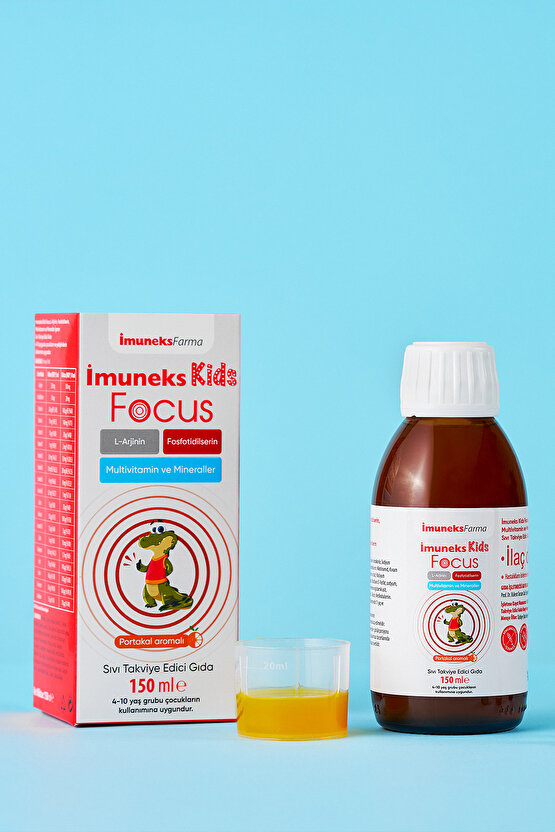 Kids Focus L-arjinin, Fosfotidilserin, Multivitamin Ve Mineral Içeren Sıvı Takviye Edici Gıda 150 ml