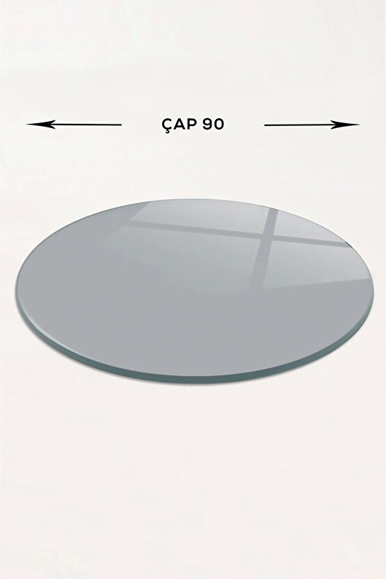 Masa Camı | Ekvator | Füme Cam | 90 Çap