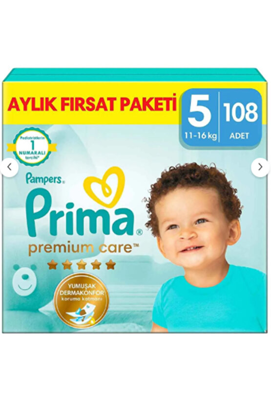 Pampers Aylık Bez No:5 11-16 Kg 108 Adet
