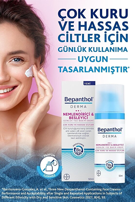 Derma Nemlendirici Besleyici Günlük Yüz Bakım Kremi 50 ml