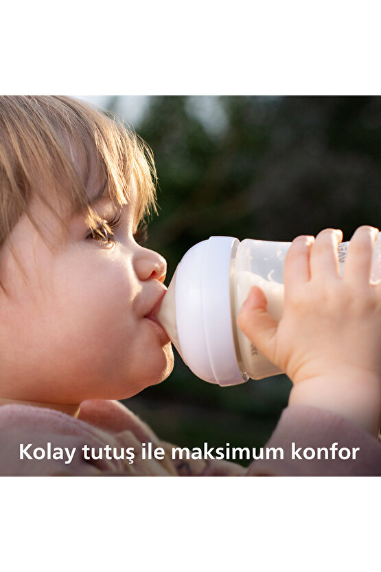 SCY90311 Doğal Tepkili Pp Pembe Biberon 260ml 1+ay