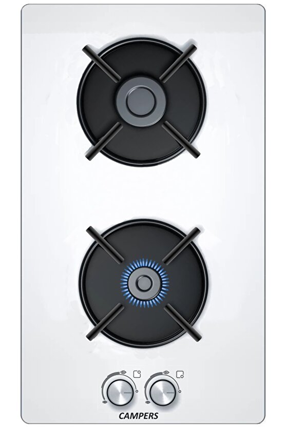 İKİLİ DOMİNO YENİ MODEL CAM OCAK GAZ EMNİYETLİ