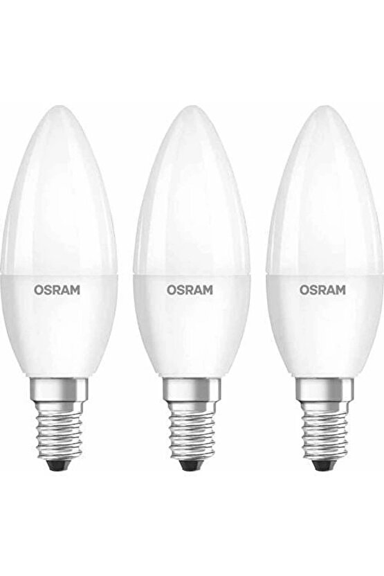 3Lü Paket 4.9w 6500 Kelvin Beyaz ışık E14 Duylu Value Classic Led Mum Ampul