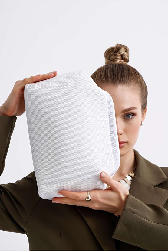 Heybes Kadın Beyaz Clutch Portföy El Çantası