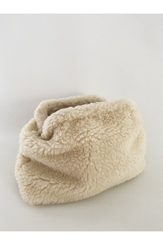 Heybes Kadın Peluş Teddy Clutch Çanta