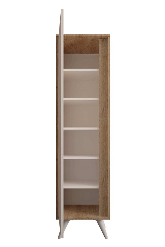 Ella Raflı Vestiyer Meşe-Beyaz