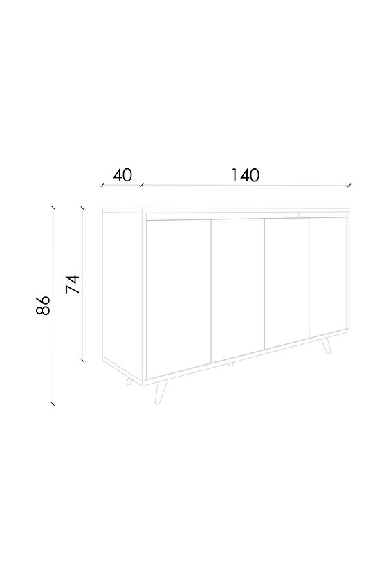 Shans Konsol, Kahve Köşesi, Çok Amaçlı Dolap Efes Mermer Desen