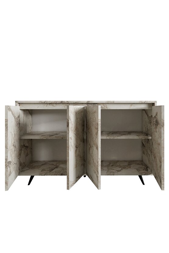 Shans Konsol, Kahve Köşesi, Çok Amaçlı Dolap Efes Mermer Desen
