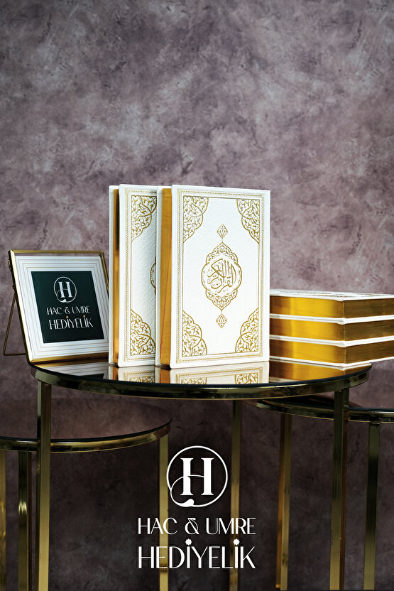 Kuranı Kerim | Beyaz Termo Deri Ciltli Orta Boy Kuran | Bilgisayar Hatlı Kolay Okunabilen Kuran