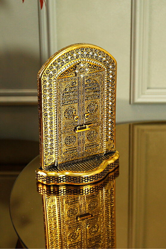 Lüks Islami Hediyelik Dini Biblolar Dekoratif Obje Süs Model Kabe Kapısı Ayetel Kürsi Figür