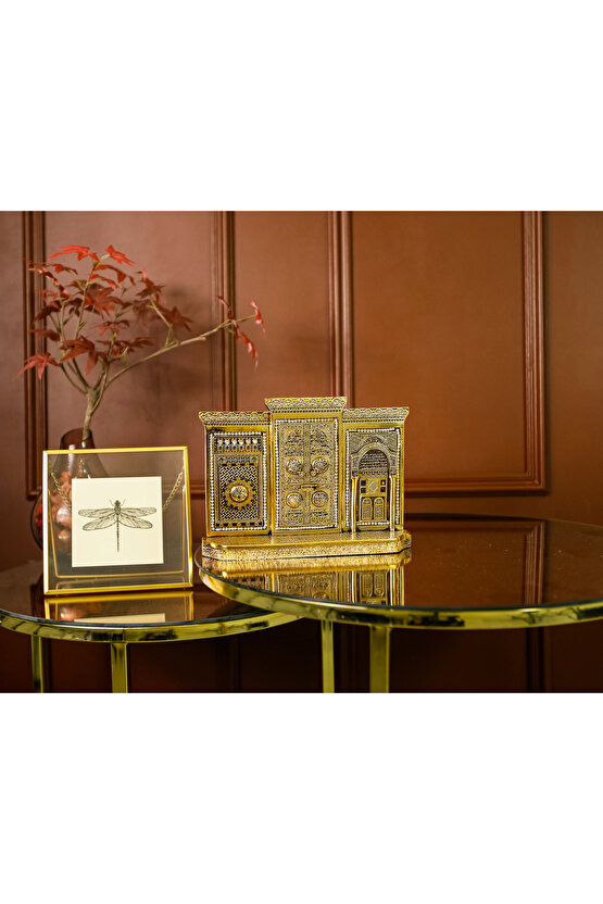 Yeni Ev Ofis Işeri Hediyesi Masa Üstü Salon Aksesuar Üçlü Kabe Kapısı Biblo