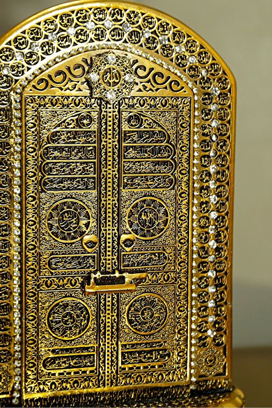 Kurumsal Hediye Lüks Islami Hediyelik Dekoratif Obje Süs Model Kabe Kapısı Ayetel Kürsi Biblo