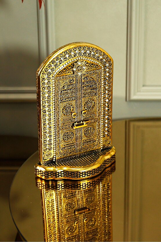 Kurumsal Hediye Lüks Islami Hediyelik Dekoratif Obje Süs Model Kabe Kapısı Ayetel Kürsi Biblo