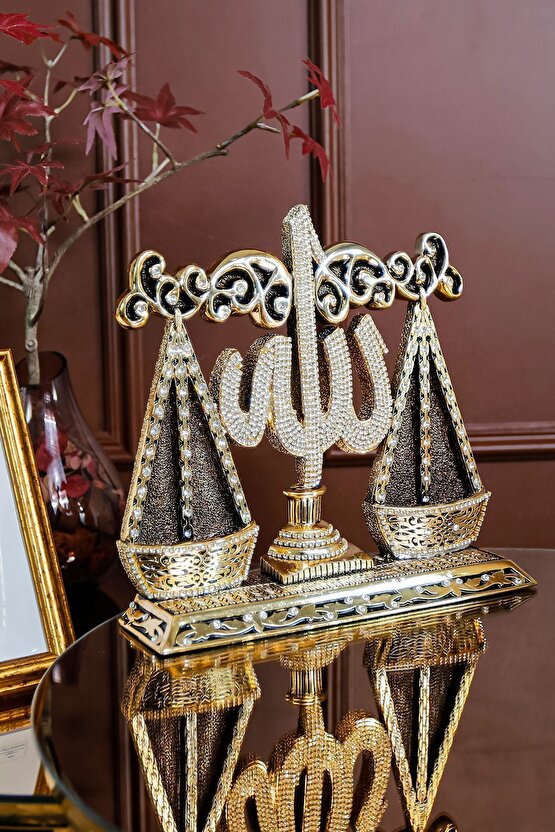 LÜKS HEDİYELİK FİGÜR DİNİ İSLAMİ BİBLO DEKORATİF ÜRÜN TERAZİ LAFIZ OBJE