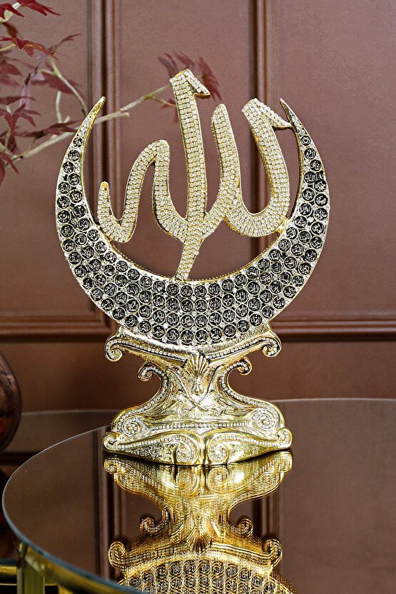 Hediyelik Dekoratif Obje Süs Lüks Dini Islami Biblo Allah Muhammed Süs