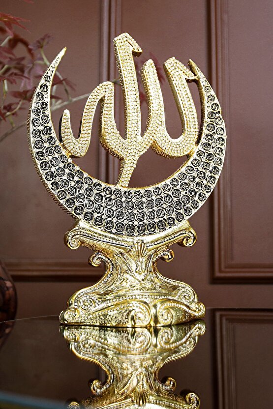 Hediyelik Dekoratif Obje Süs Lüks Dini Islami Biblo Allah Muhammed Süs