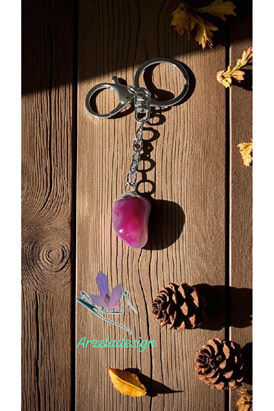 Doğal Taş Akik Anahtarlik Nazara Karşı Koruma ve Topraklanma Taşı