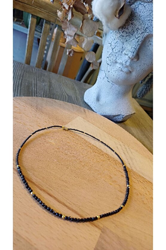 Dogal Taşlı 925 Ayar Gümüş Kolye Akik Doğal Taş 2mm