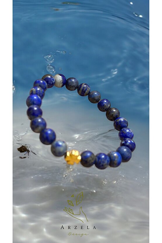 Doğal Taş LAPİS LAZULİ BİLEKLİK BİLGELİK TASI 8MM