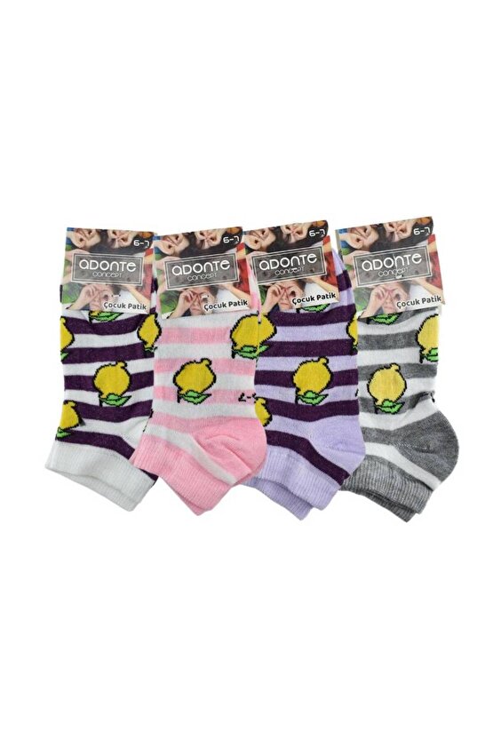 Adonte Kız Erkek Penye Çocuk Patik 12li Çok Renkli - Mağaza A