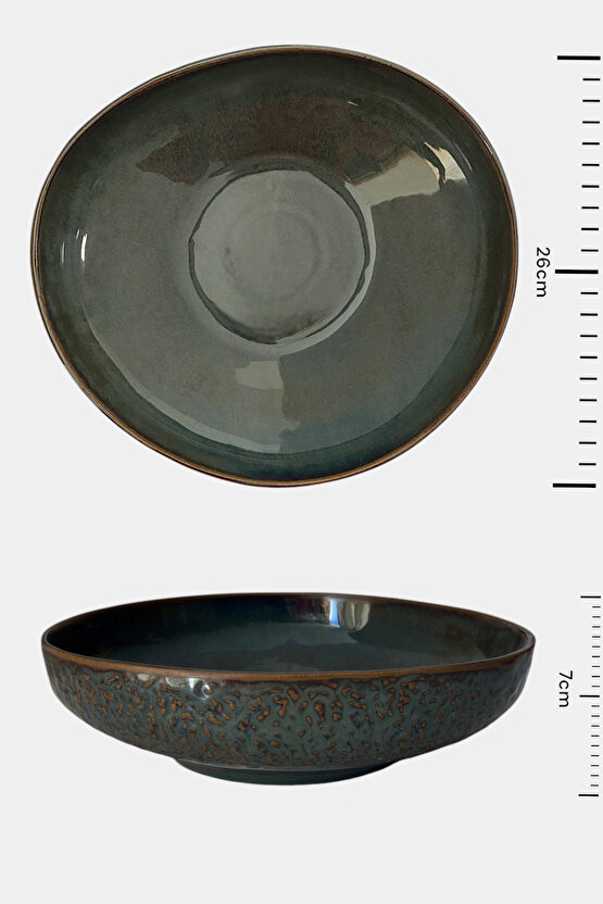 Punto Porselen Salata ve Makarna Tabağı Çukur Tabak 26cm 1 Adet