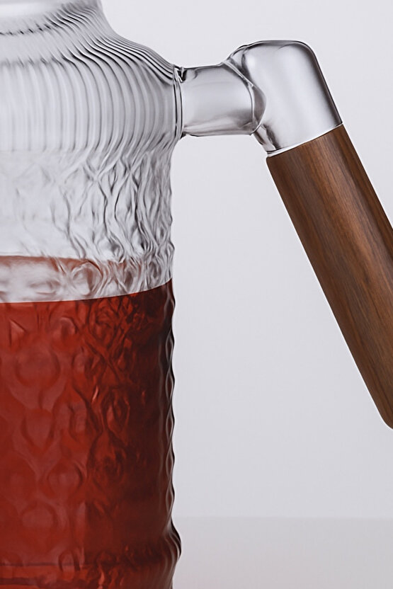 1.8 Litre Akasya Kapaklı Cam Sürahi – Isıya Dayanıklı & Şık Tasarım