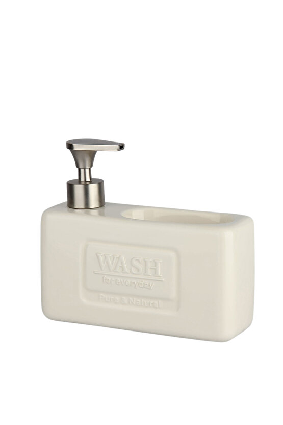 Seramik Sıvı Sabunluk – Paslanmaz Çelik , Modern ve Şık BanyoMutfak Aksesuarı