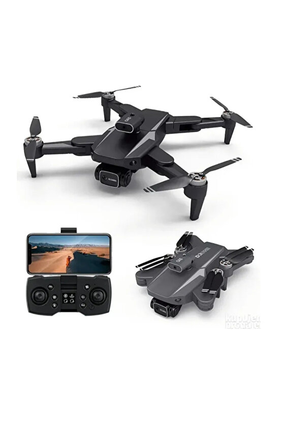 INT968S HD Dual Kamera Katlanabilir Çantalı Drone Seti Siyah