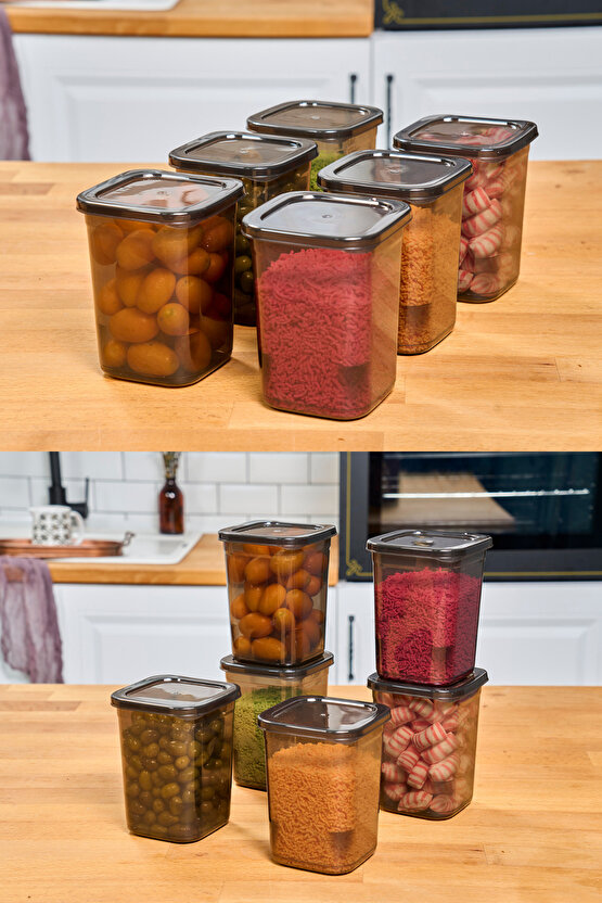 12 Adet 24 Parça Etiketli Kendinden Kapaklı Erzak Dondurucu Baharat Saklama Kabı Seti 1,15 Litre