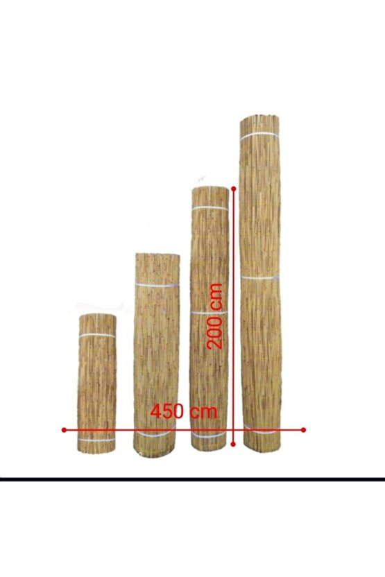 Bambu Çit Kamış Çit Hasır Çit 2x4,5 Metre Eni 2 Metre Uzunluk 4,5 Metre