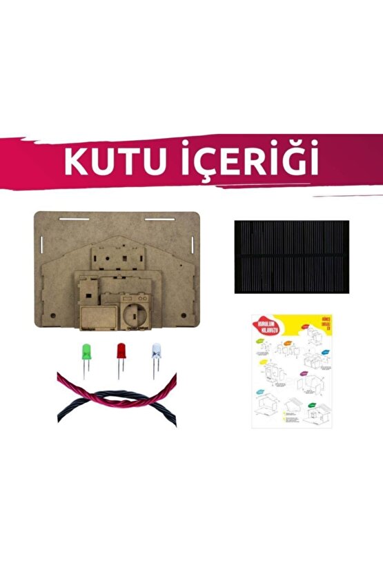 Ahşap Güneş Enerjili Ev Yapım Maket Seti