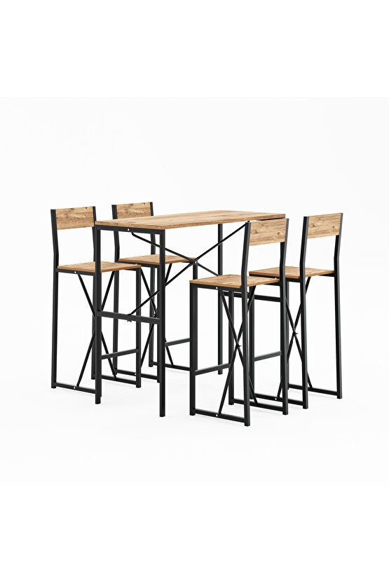 4 Kişilik Gzl Bar Masa Bar Sandalye Yemek Masa Sandalye Takımı