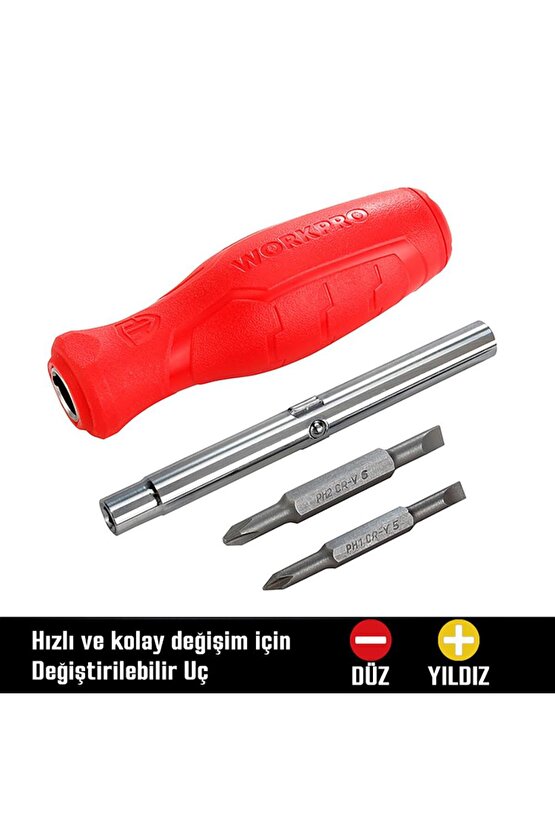 WP221066 6-IN-1 Çok Fonksiyonlu Değişken Uçlu Profesyonel Tornavida Seti