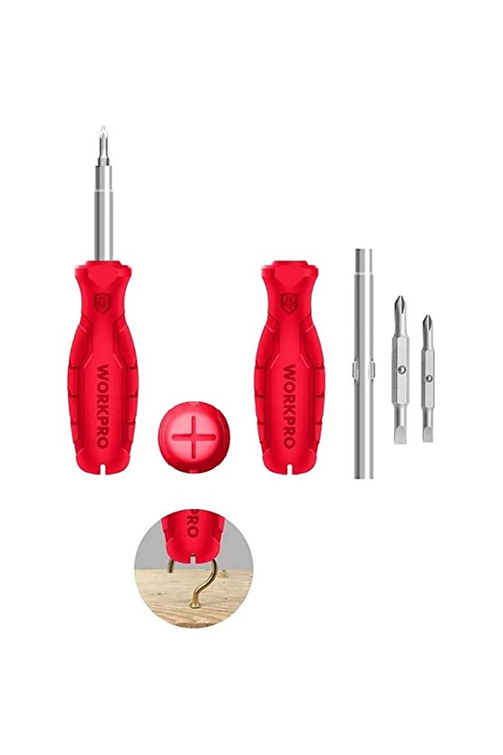 WP221066 6-IN-1 Çok Fonksiyonlu Değişken Uçlu Profesyonel Tornavida Seti