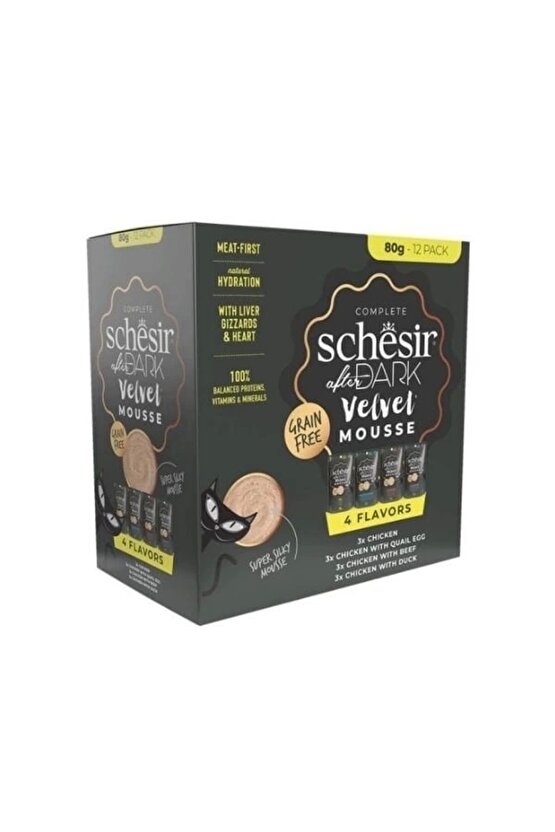 After Dark Velvet Et Suyunda Karışık Lezzetler Pouch Yetişkin Konserve Kedi Maması 12 Adet 8