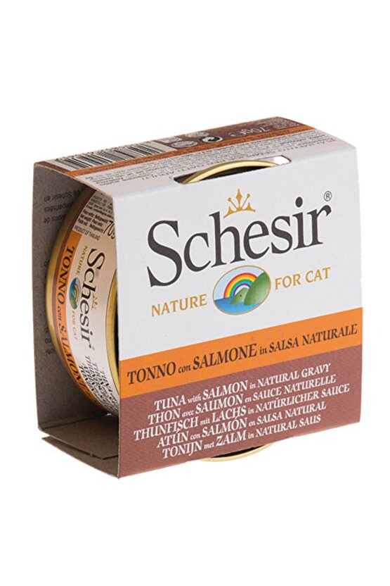 Ton Balık ve Somonlu Naturel Konserve Kedi Maması 70 Gr