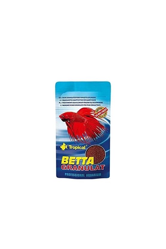 Betta Granulat Betta Balıkları için Granül Balık Yemi 10 Gr