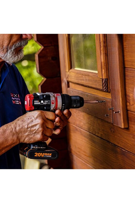 WX354.9 20Volt Kömürsüz Profesyonel Darbeli Şarjlı Matkap (Akü Dahil Değildir)