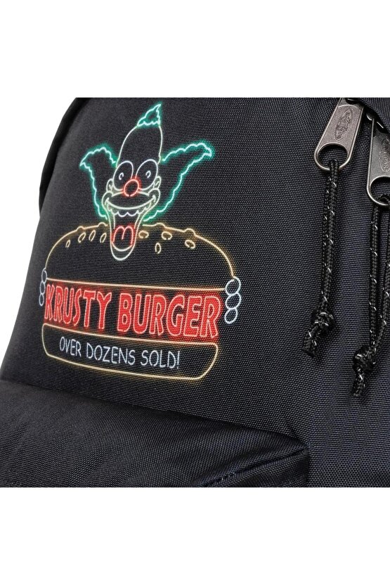 Padded Pak r Simpson Neon Placed Siyah Sırt Çantası